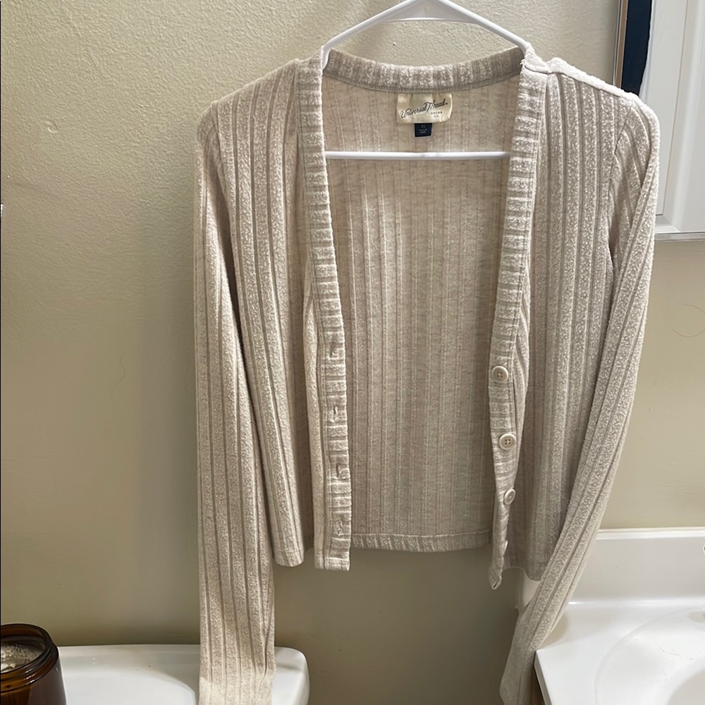 Women's Cream Cardigan Sweater